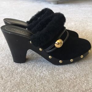 Coach suede mules NWOT